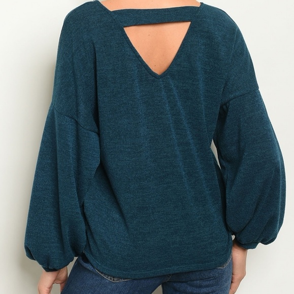 HAZEL Soft Teal Sweater - Picture 2 of 5